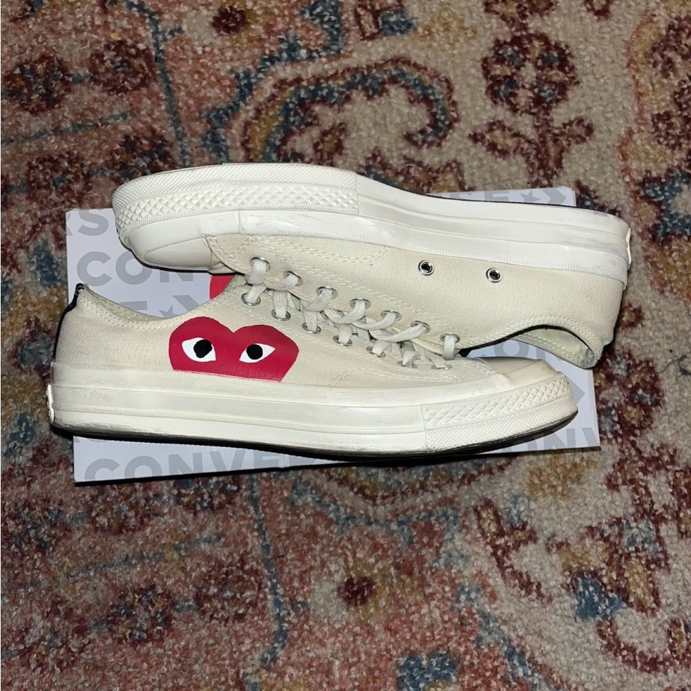 Converse Comme Des Garçons PLAY x Chuck Taylor All Star Low White